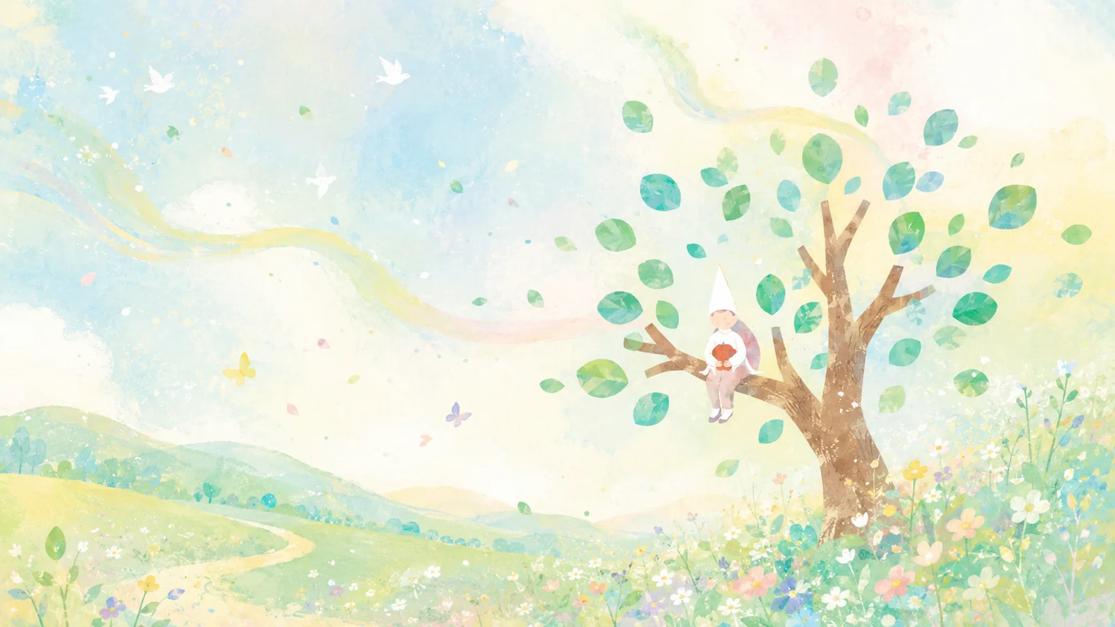 春の朝のような、明るく希望を感じる絵本の世界